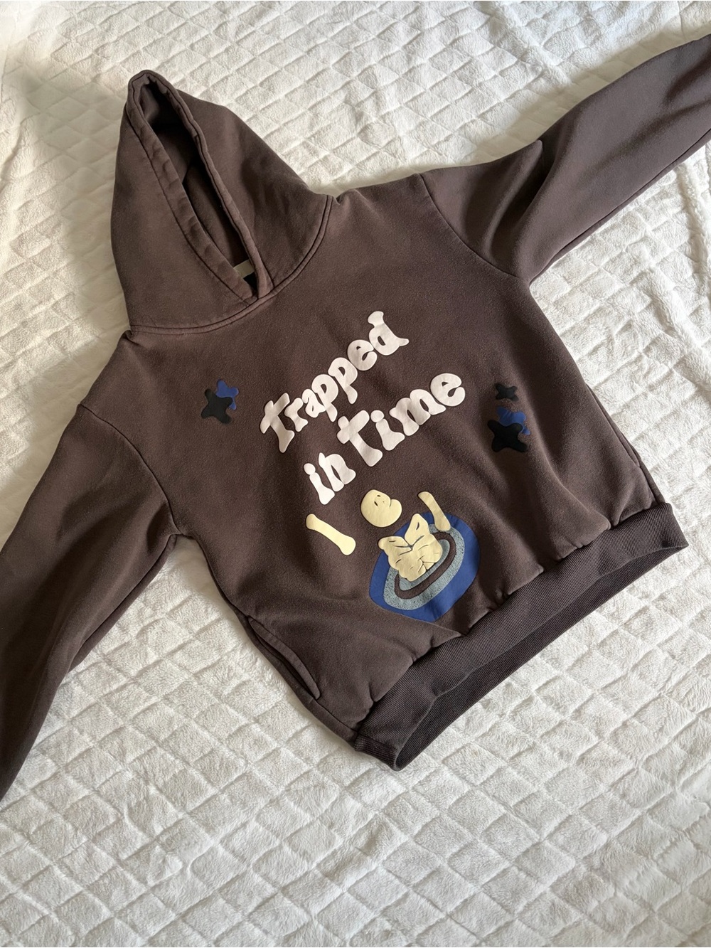 Dark gray Graphic Hoodie Trapped in Time